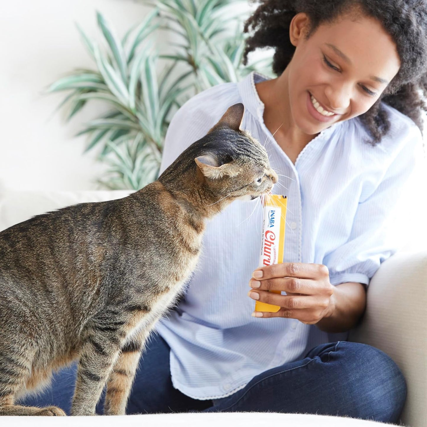 Churu Grain-Free Lickable Cat Treats and Topper with Vitamin E & Taurine, Tuna & Chicken Variety, 0.5 Ounces per Tube, Pack of 50 Tubes