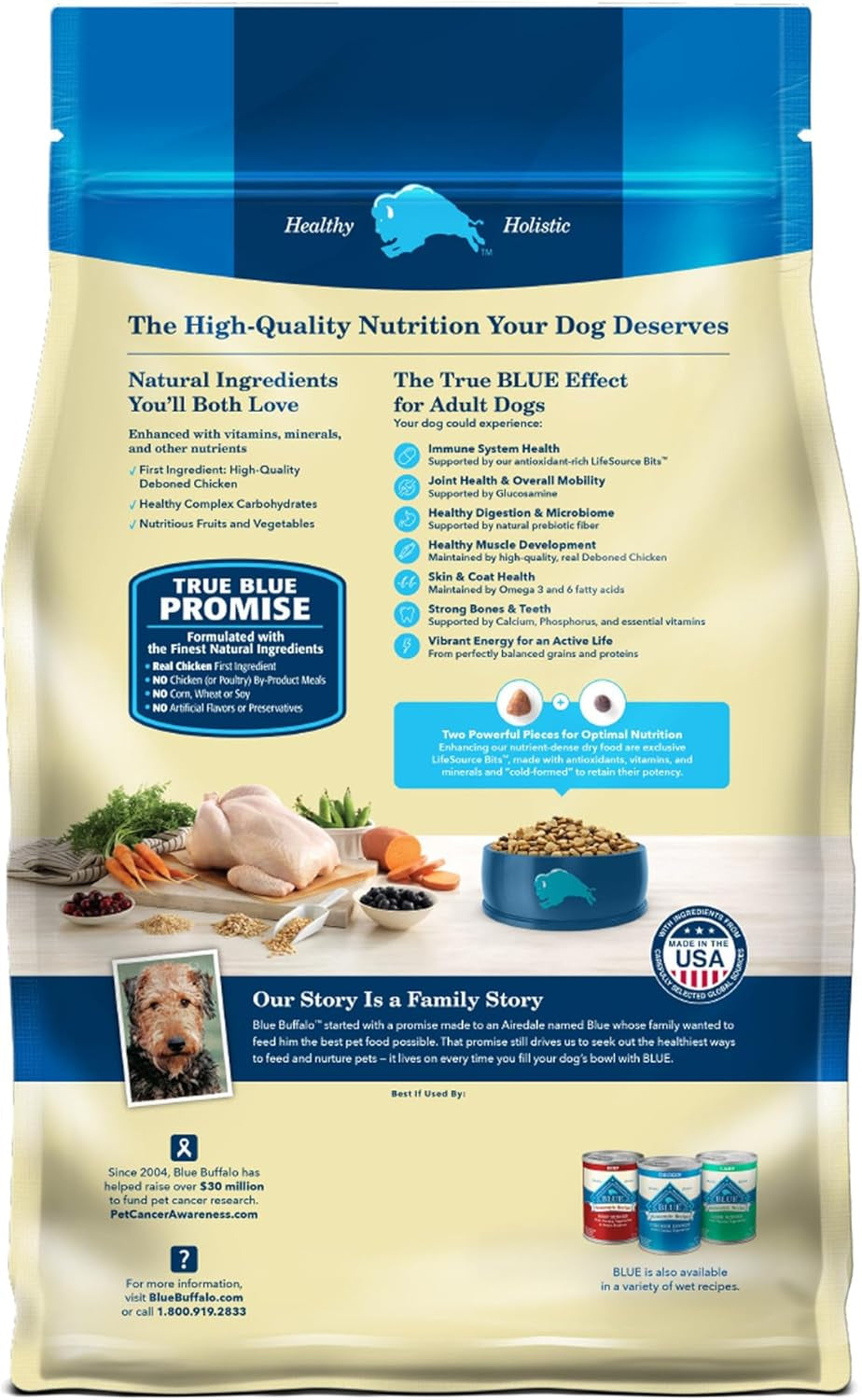 Life Protection Formula Adult Dry Dog Food - Chicken & Brown Rice Recipe, 30 lb Bag, Supports Muscle Development with Natural Ingredients