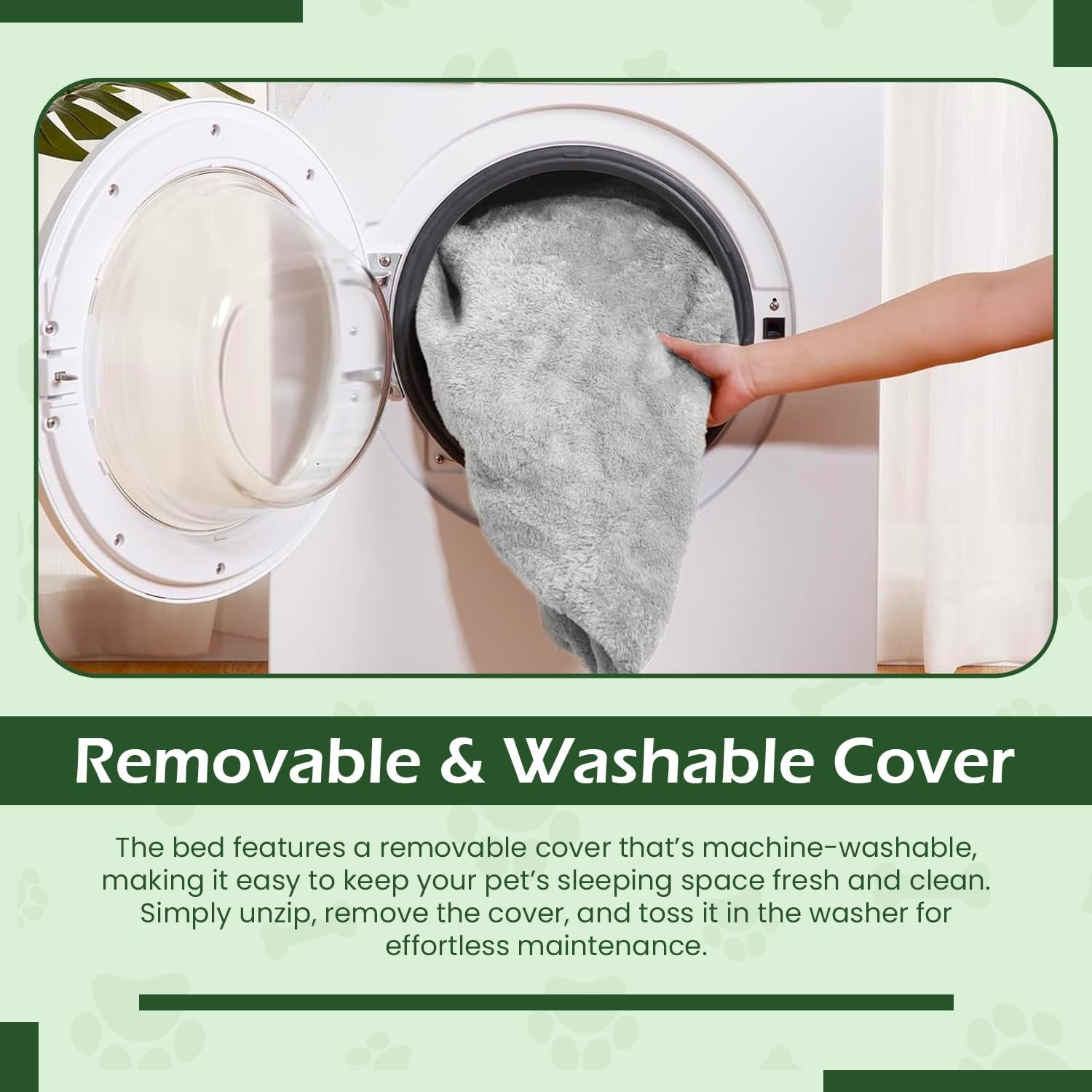 Orthopedic Memory Foam Dog Bed for Large Breeds, Waterproof and Washable Cover, Durable Anti-Slip Design (44" x 35" x 8")