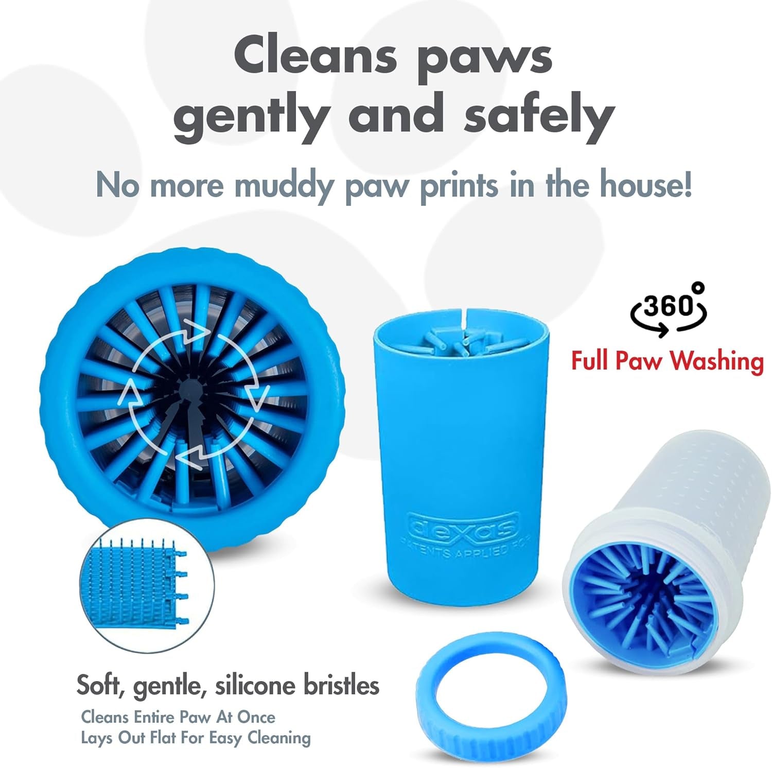 Mudbuster Portable Dog Paw Washer/Paw Cleaner, Medium, Pro Blue