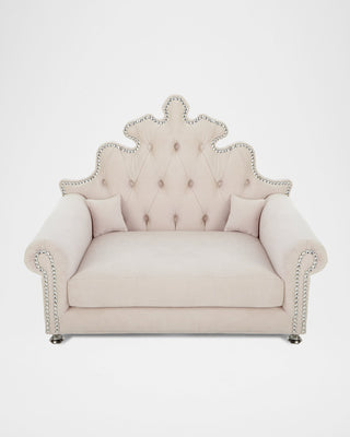 Haute House Isabella blush pet bed — Courtesy of Haute House for Neiman Marcus